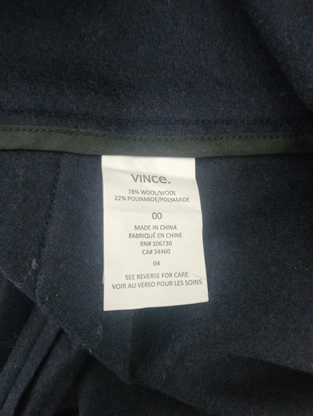 VINCE Wool Circle Mini Skirt Navy Blue Size 00